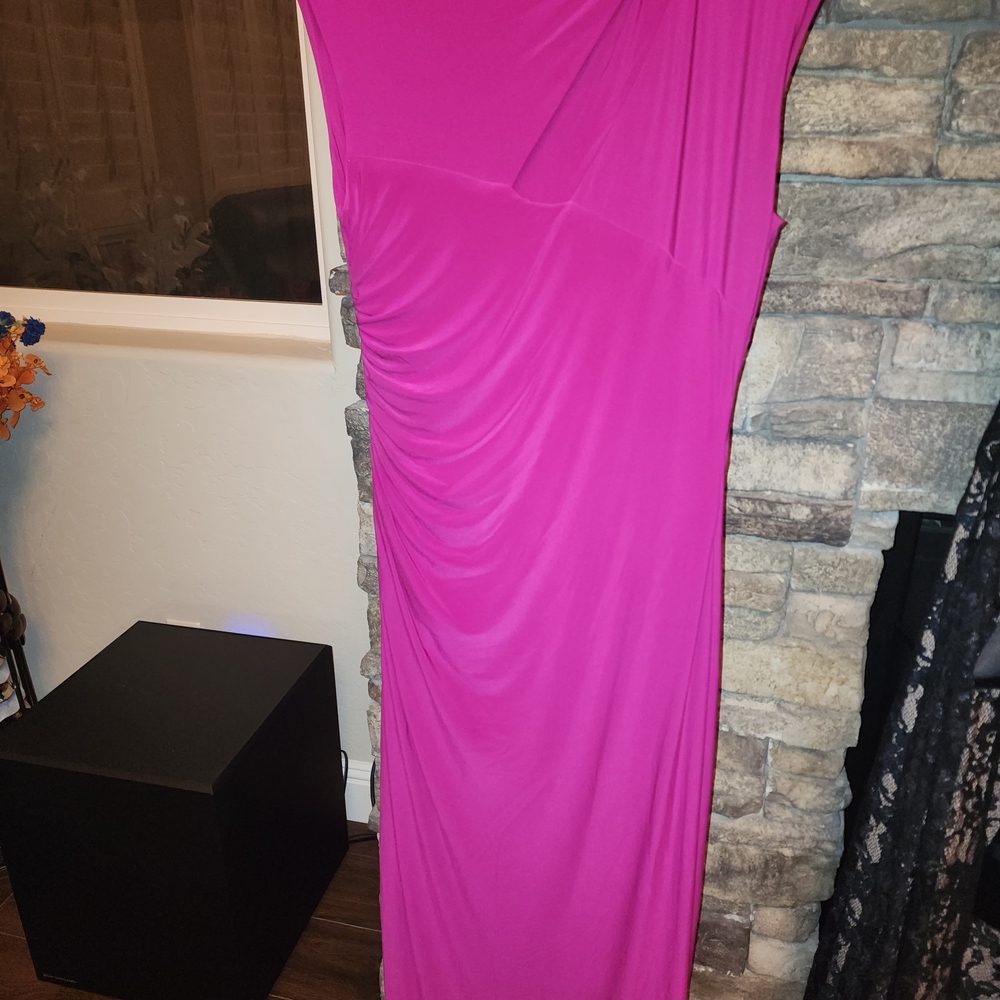 Lauren Ralph Lauren One Shoulder Pink Dress